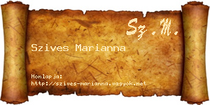 Szives Marianna névjegykártya